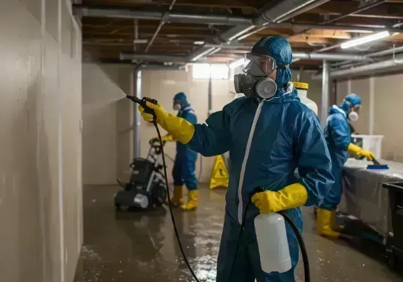 Basement Sanitization and Antimicrobial Treatment process in Mount Olive, IL